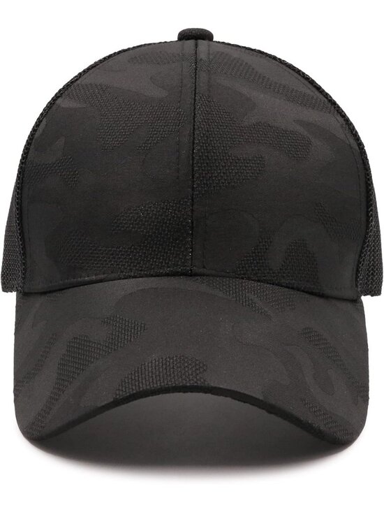 〽️Women\'s Black High Ponytail Baseball Cap Trucker Bad Hair Day Adjustable main image 6